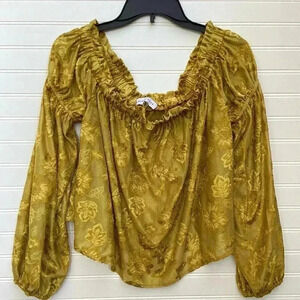 Endless Rose Embellished Velvet Sheer Off The Shoulder Size Medium